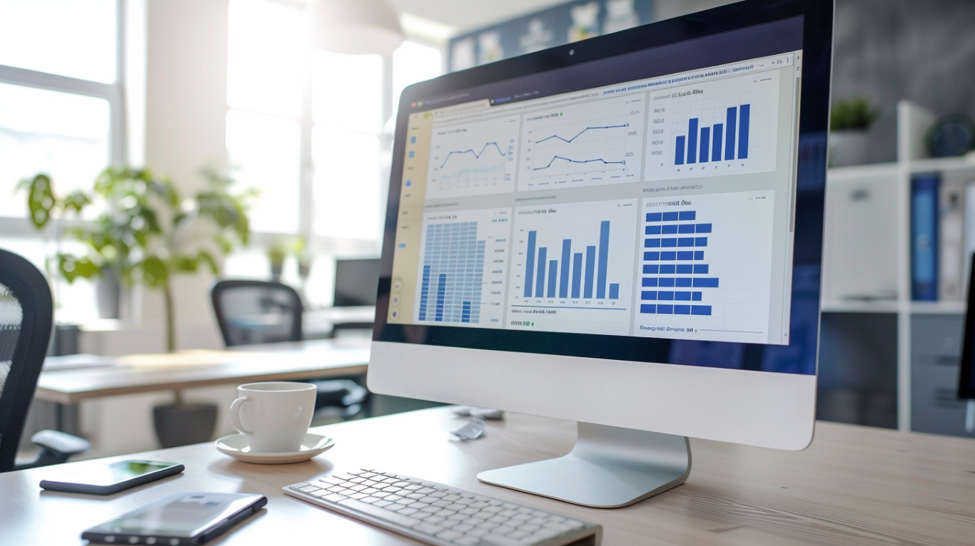 מערכת CRM עם גרפים ודיאגרמות אינטואיטיביות