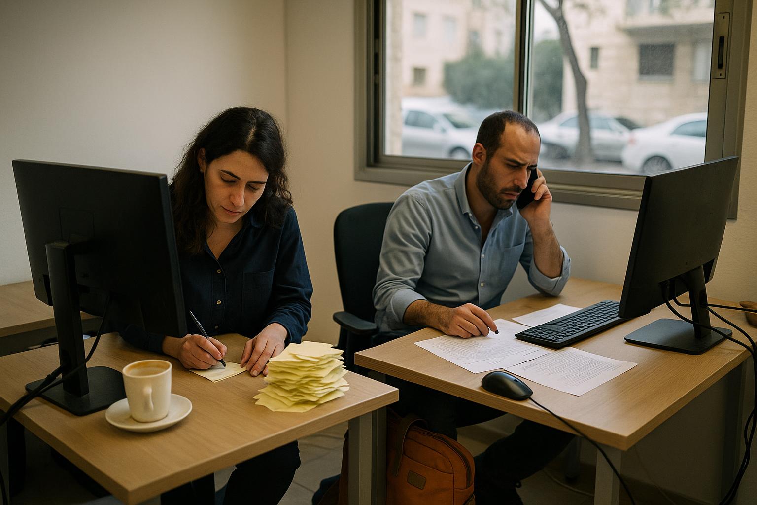 מסך מערכת סי אר אם בעברית המציג רשימת לידים לעסק קטן