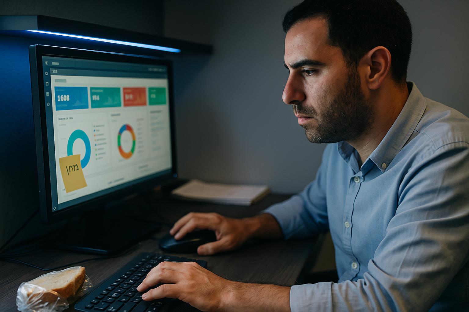 ממשק crm לעסקים קטנים בעברית המדגיש דוחות ביצועים ותעדוף לידים